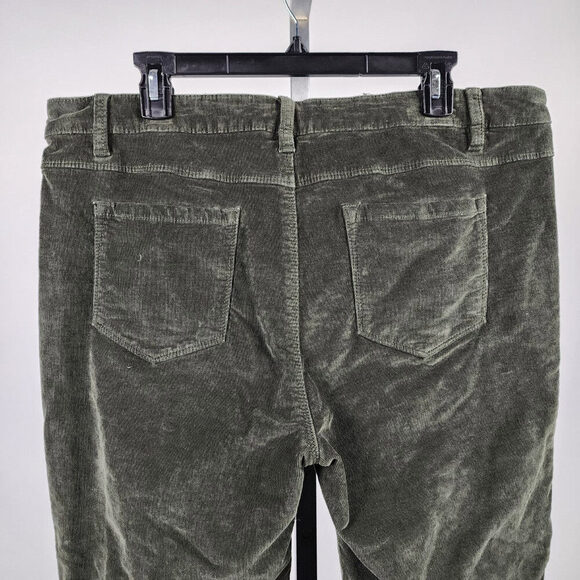 2016 Parasuco Brown Cotton Corduroy Straight Leg Pants Size 16 - Picture 6 of 8